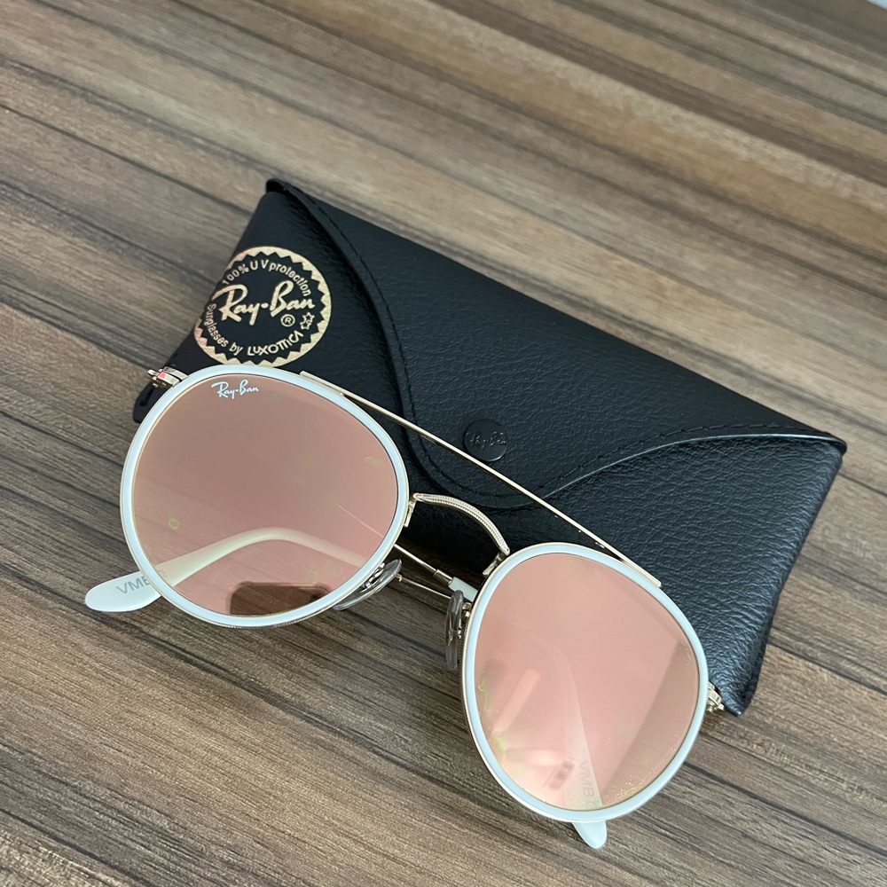 Custom Ray-Ban Round Double Bridge Sunglasses